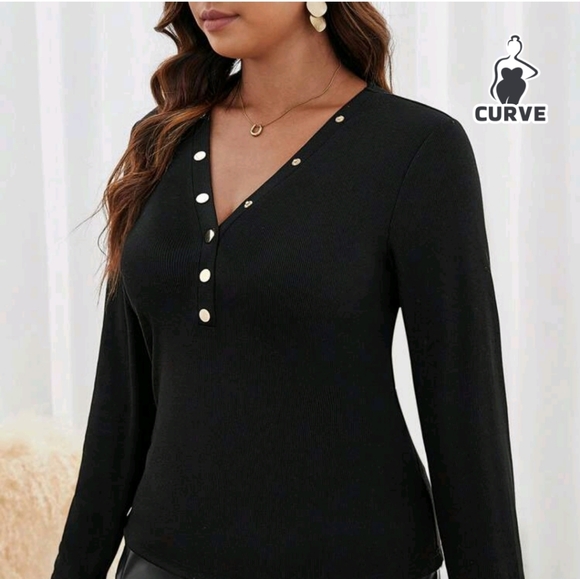 Botton Detail Long Sleeve Shirt - Picture 3 of 9